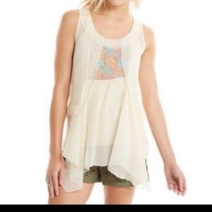 Matilda Jane Polisades sleeveless sheer tank top sz S
